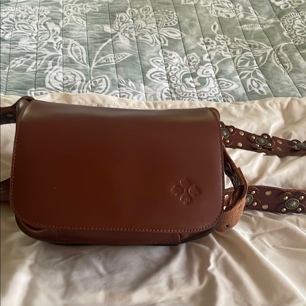 Patricia Nash Brown Crossbody Bag with Classic Charm